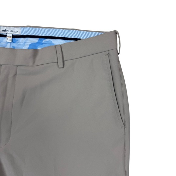 Peter Millar Men's Crown Sport Durham Performance Golf Pants Beige Size 38x30 - Picture 5 of 13